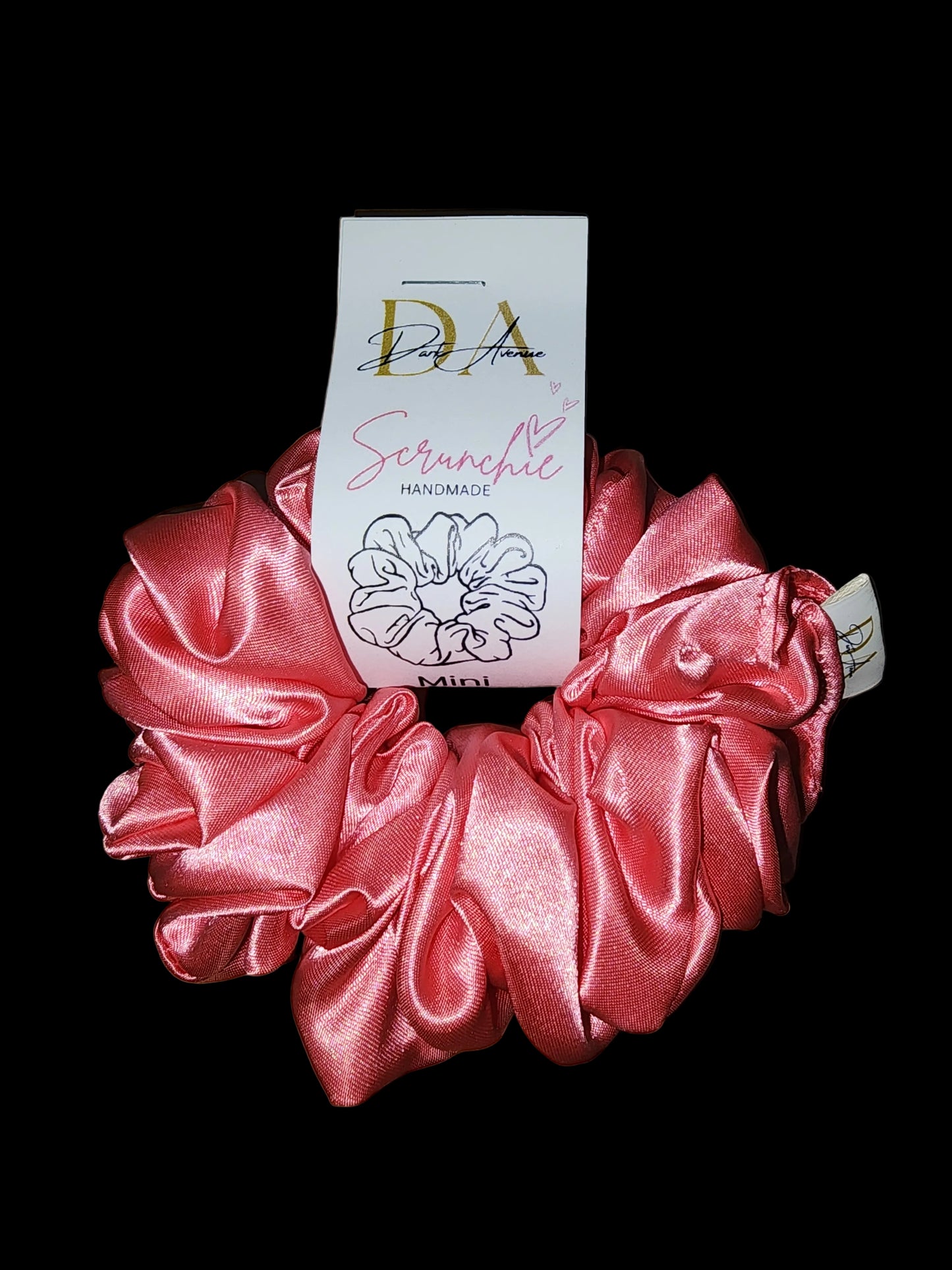 Coral Mini Scrunchie
